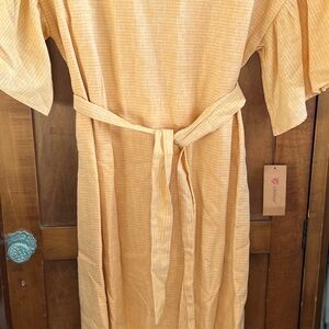 Daniel Cremieux Yellow Striped Dress